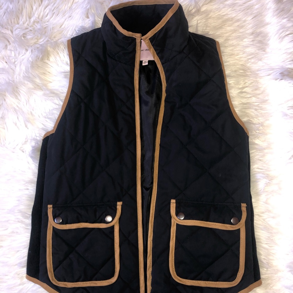 navy blue insulated vest